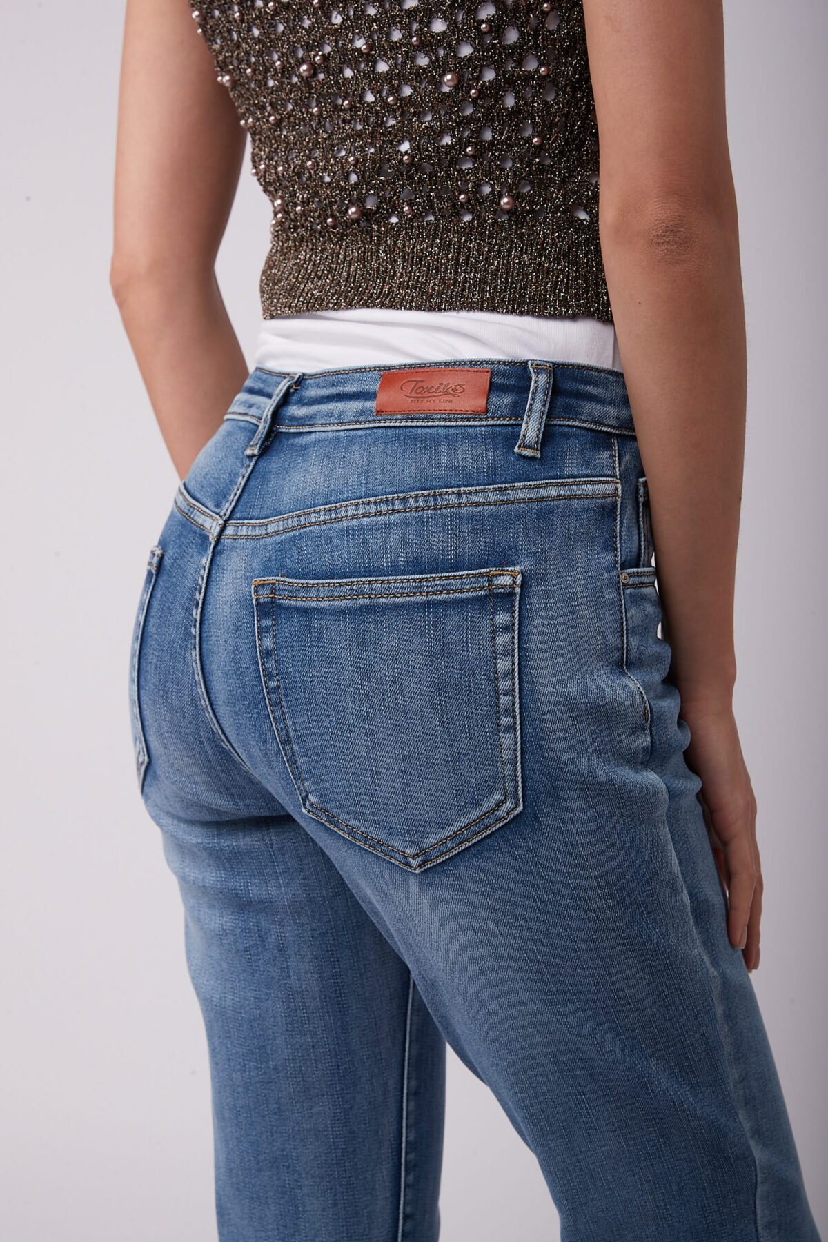 Jean Boyfriend Bleu Moyen – Image 4