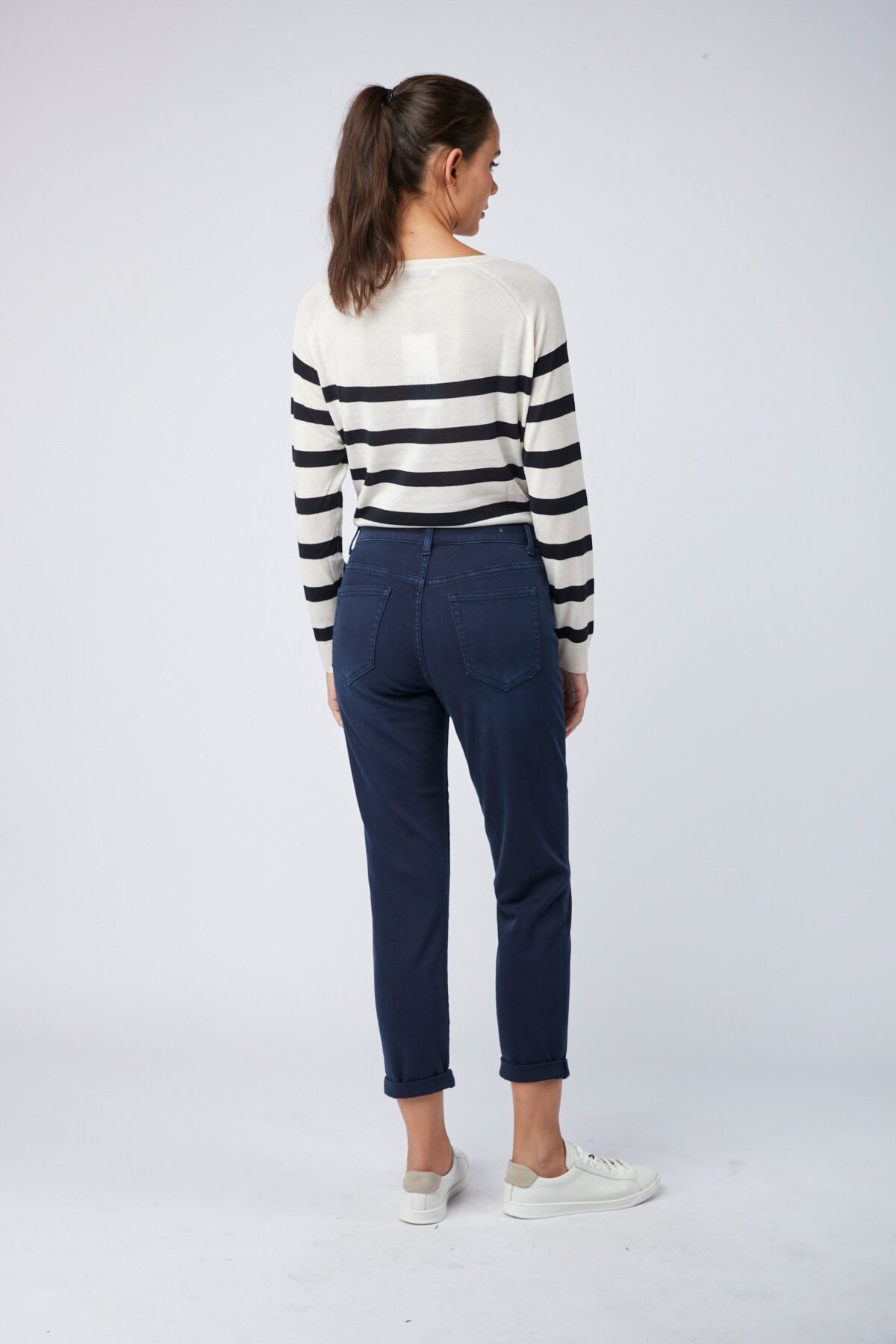 Pantalon Boyfriend Bleu Marine – Image 2