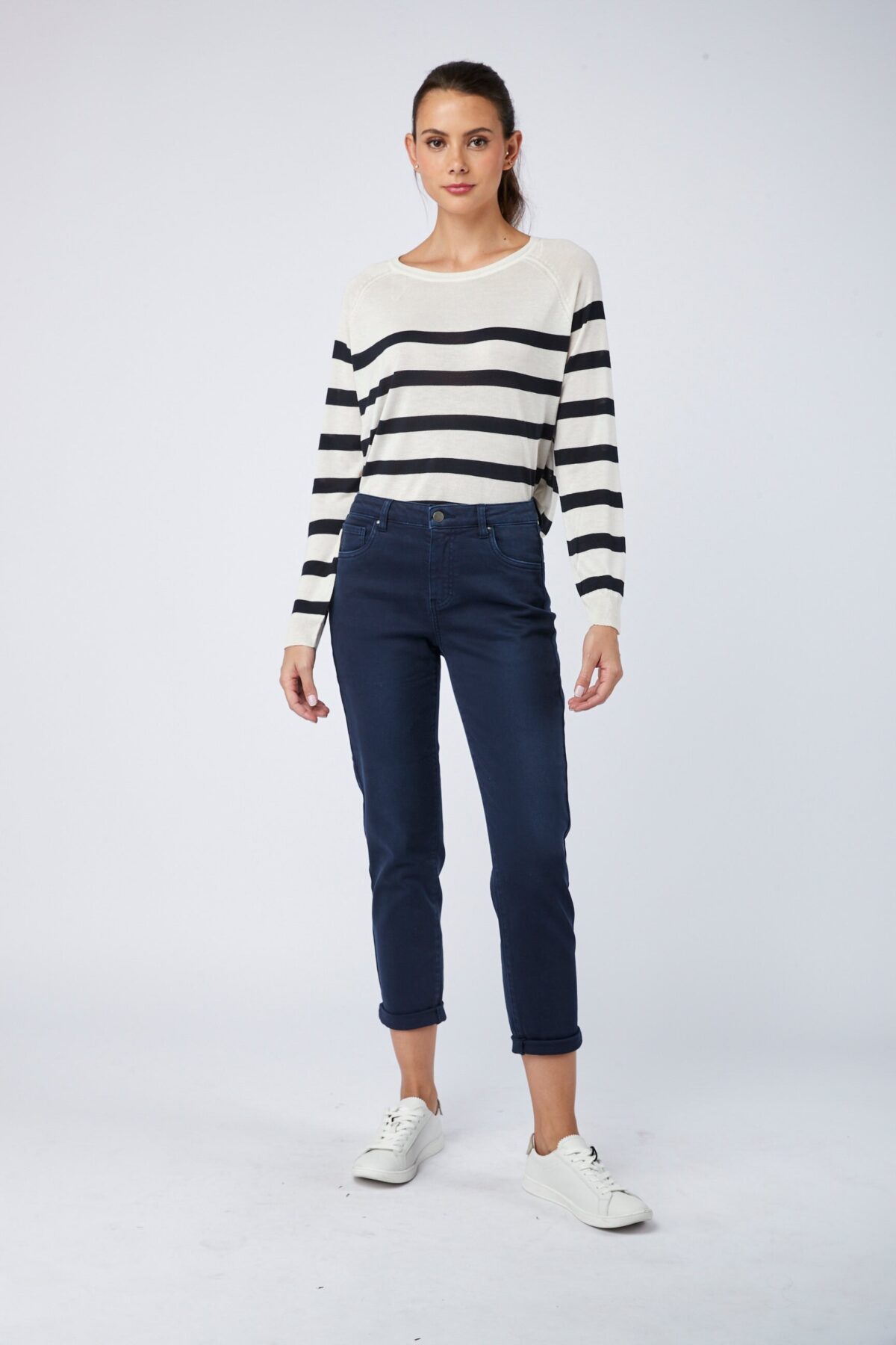 Pantalon Boyfriend Bleu Marine – Image 4