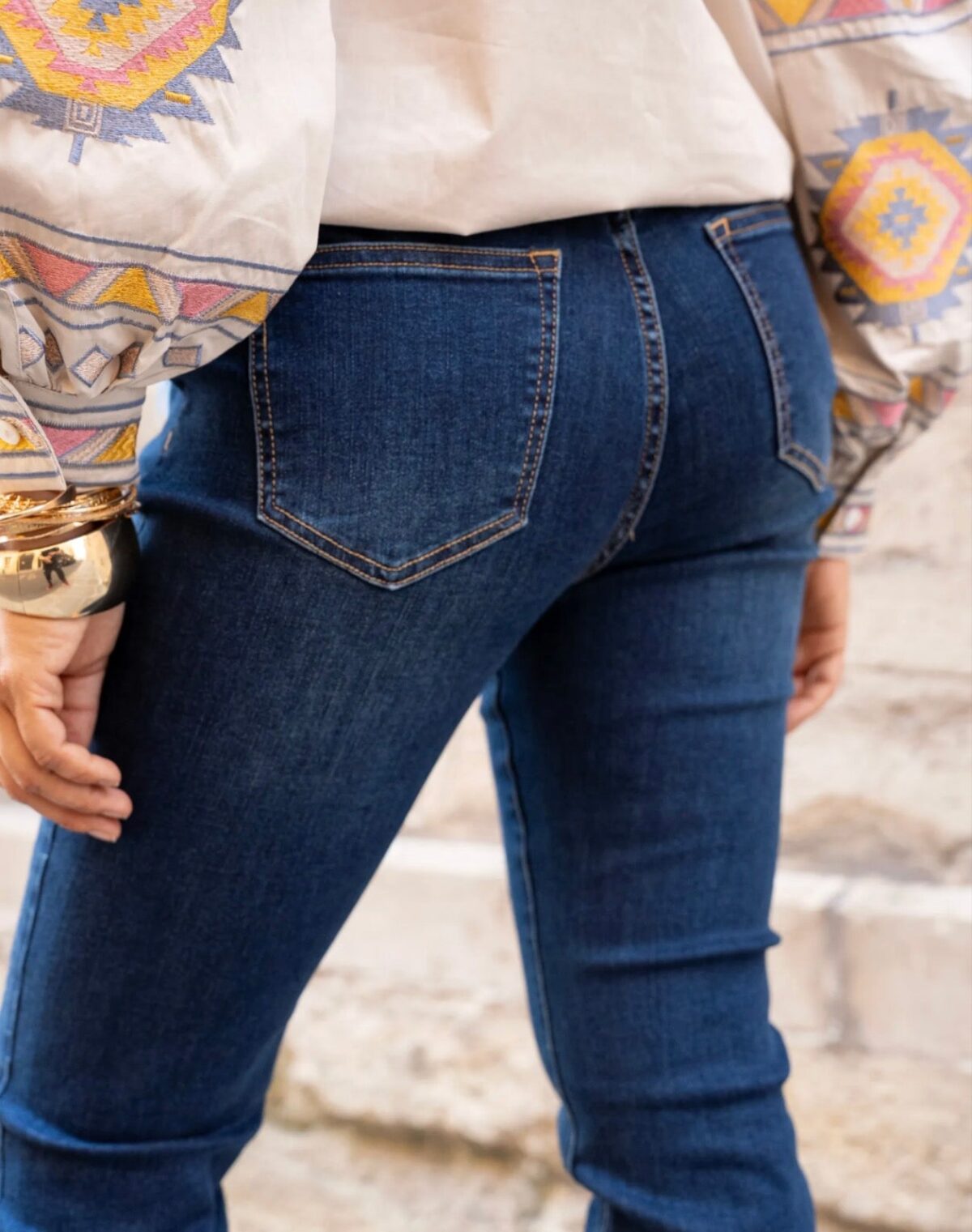 Jean Boyfriend Bleu Foncé – Image 2